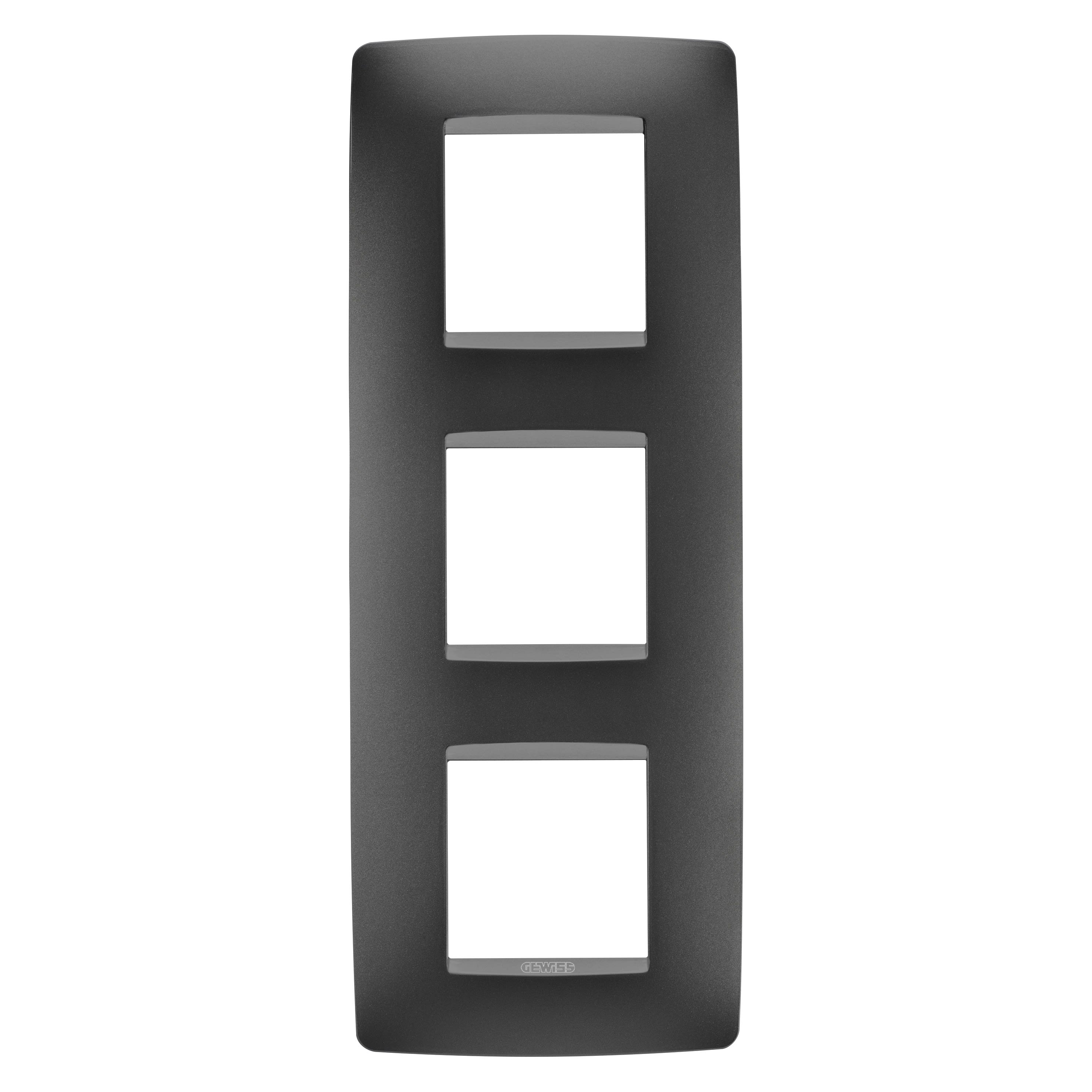Gewiss - PLAQUE APPAREILLAGE ONE INT. 2+2+2P V. NO SATIN - GW16127VN