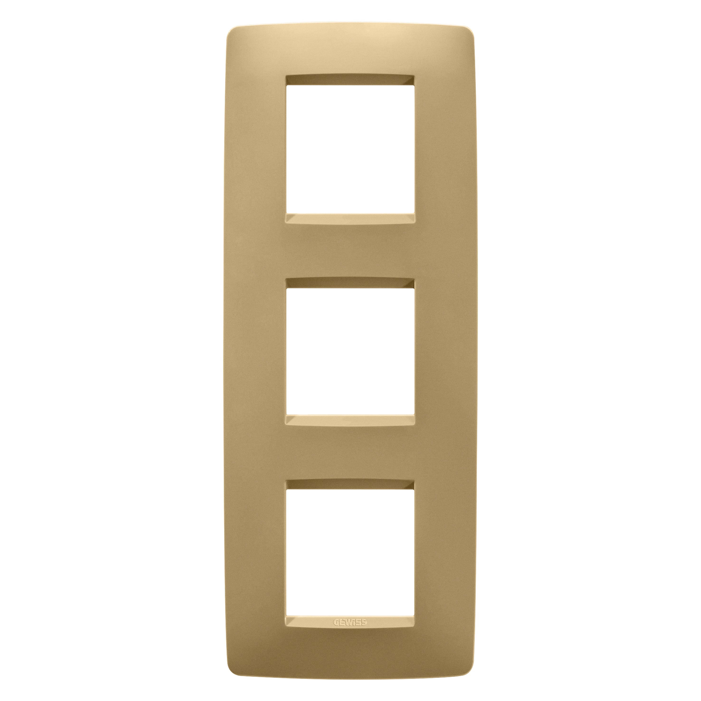 Gewiss - PLAQUE APPAREILLAGE ONE 2+2+2P V OR - GW16127VO