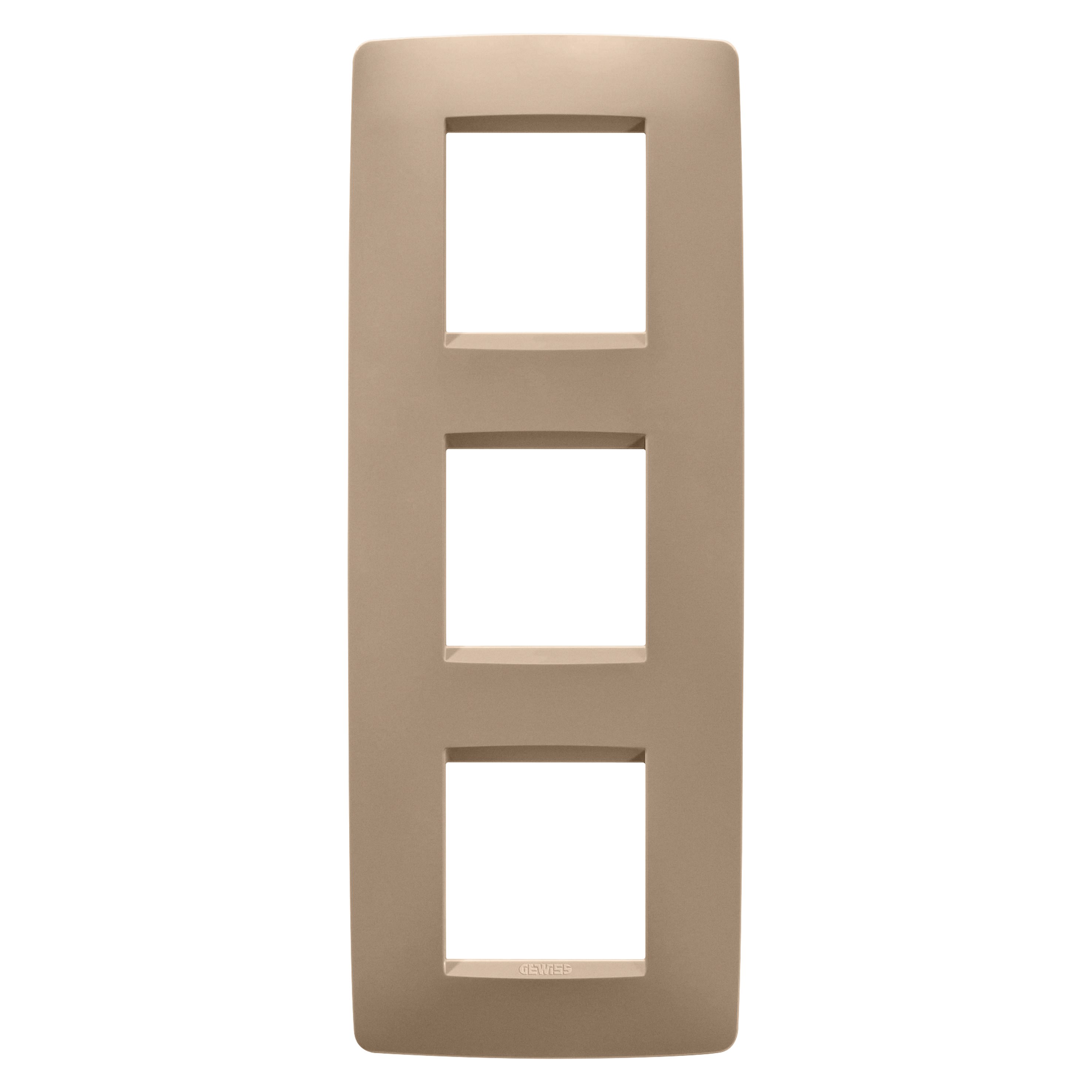 Gewiss - PLAQUE ONE 2+2+2P V CUIVRE DOUX