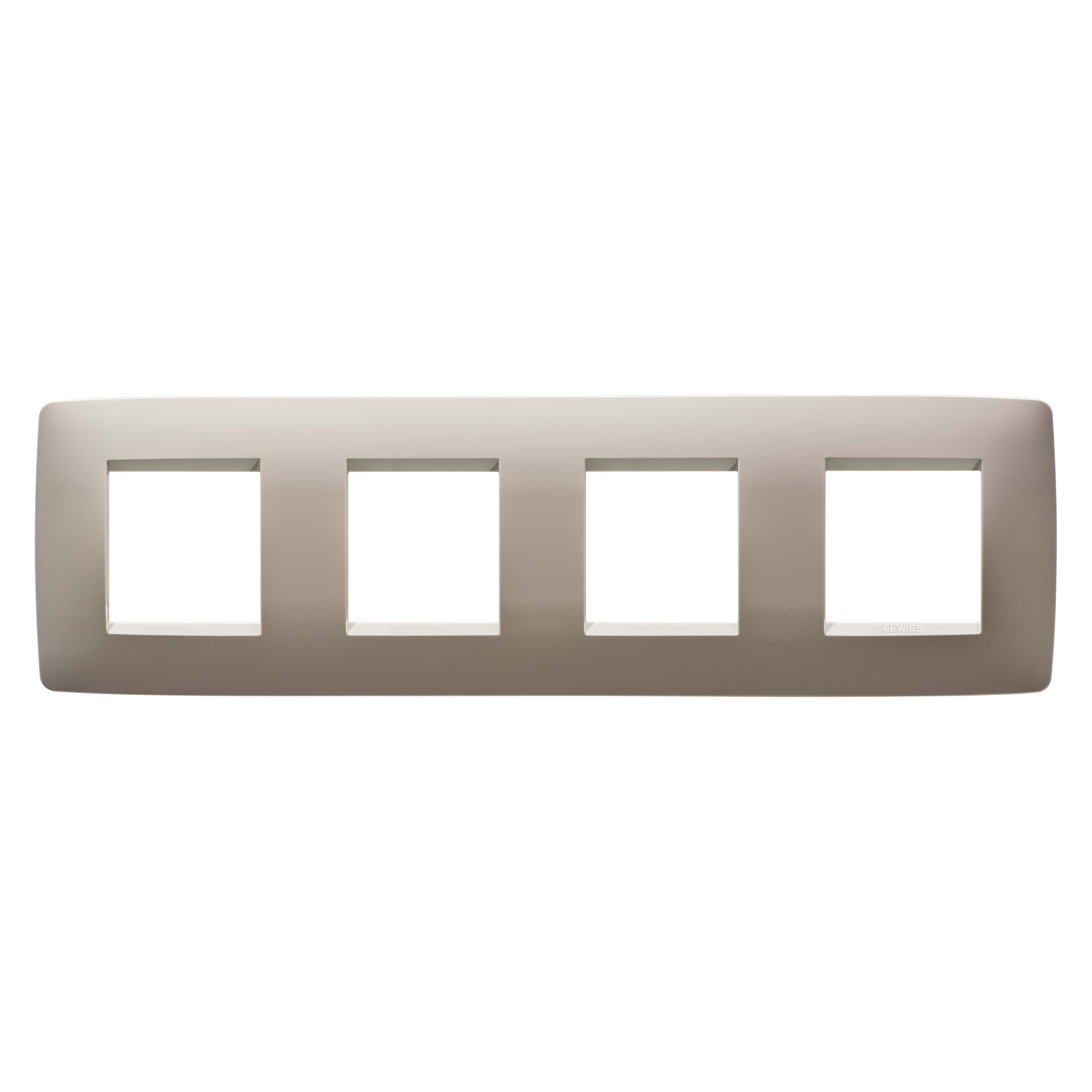Gewiss - PLAQUE APPAREILLAGE ONE INT. 2+2+2+2P H CHANVRE - GW16128TC