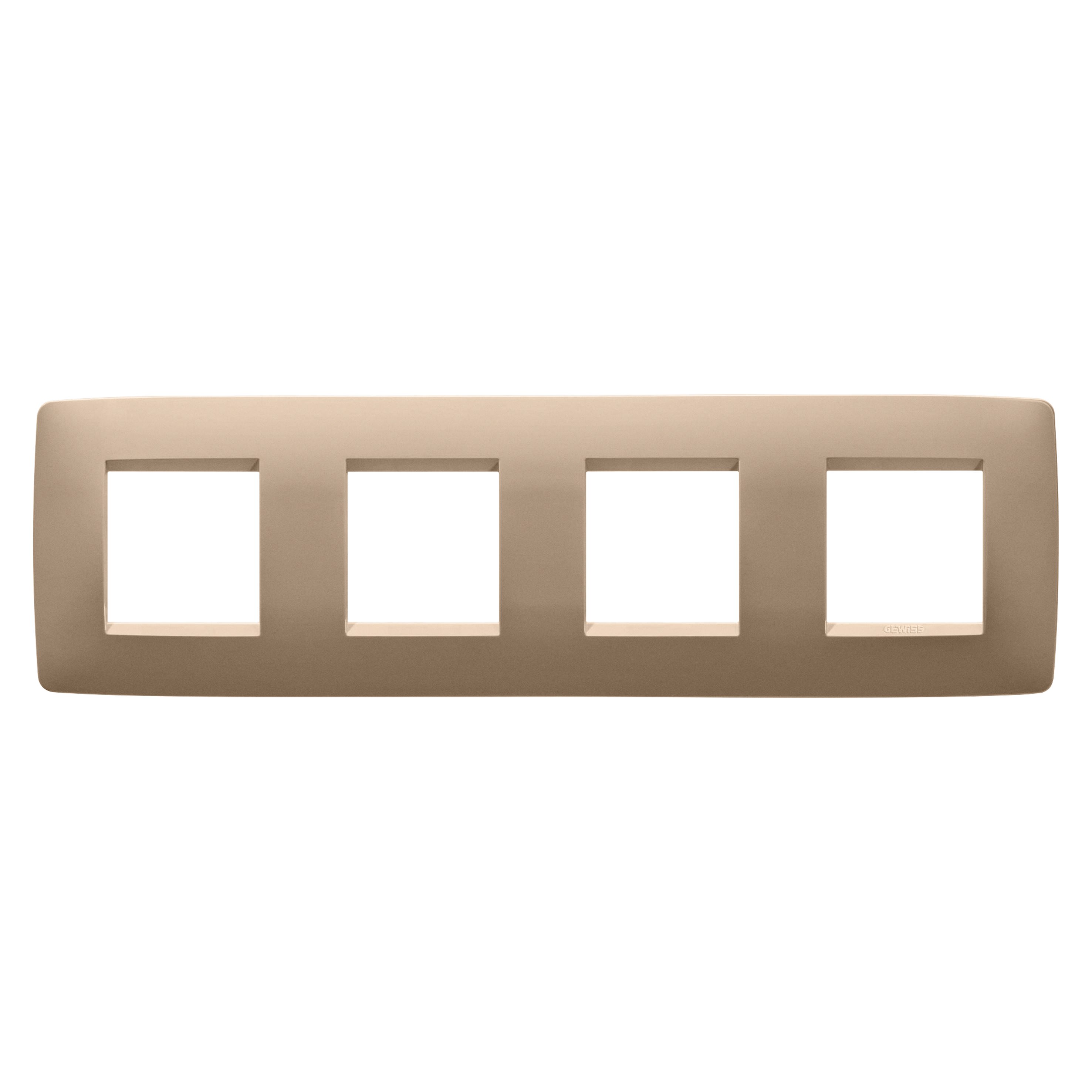 Gewiss - PLAQUE ONE 2+2+2+2P H CUIVRE DOUX