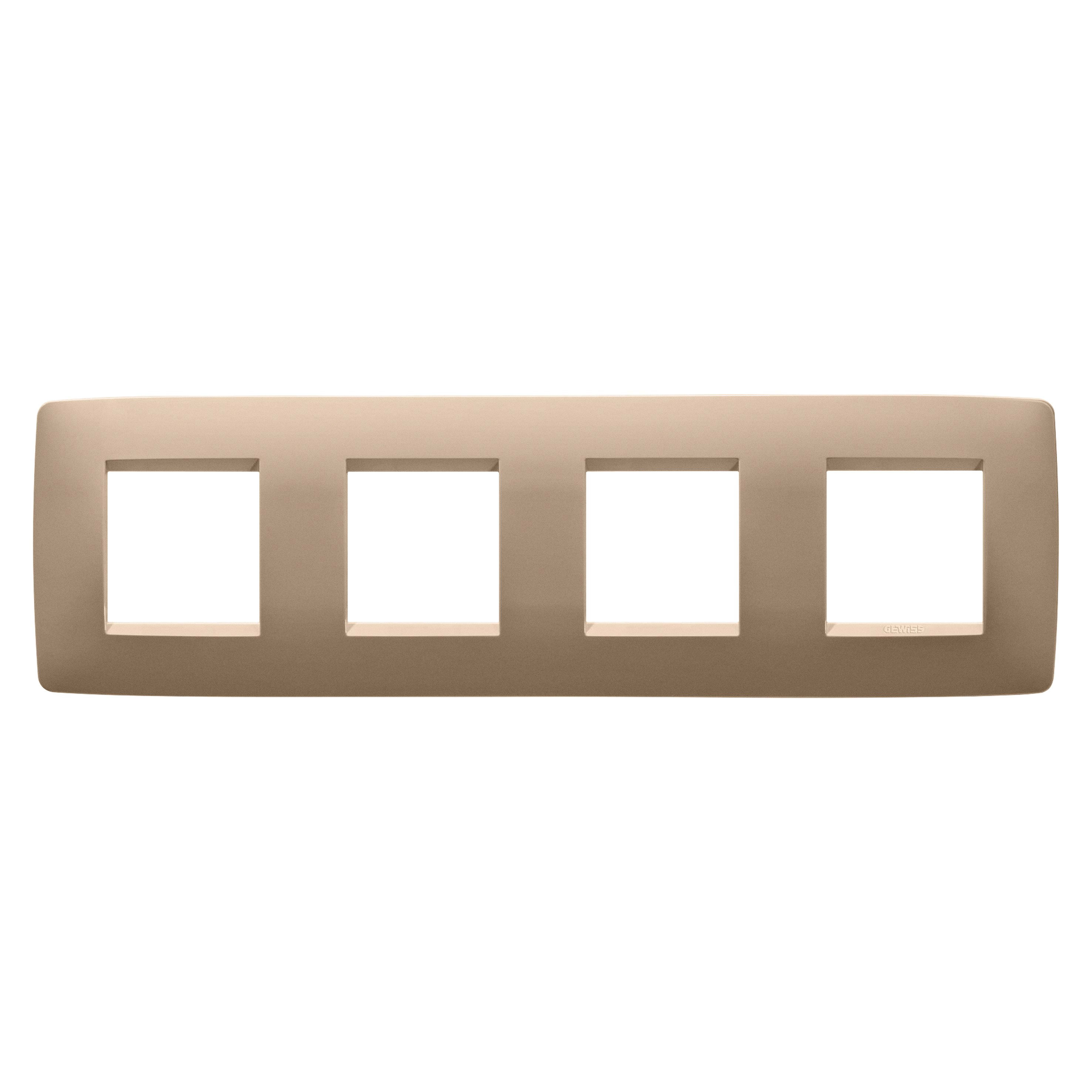 Gewiss - PLAQUE APPAREILLAGE ONE 2+2+2+2P H CUIVRE DOUX - GW16128VX