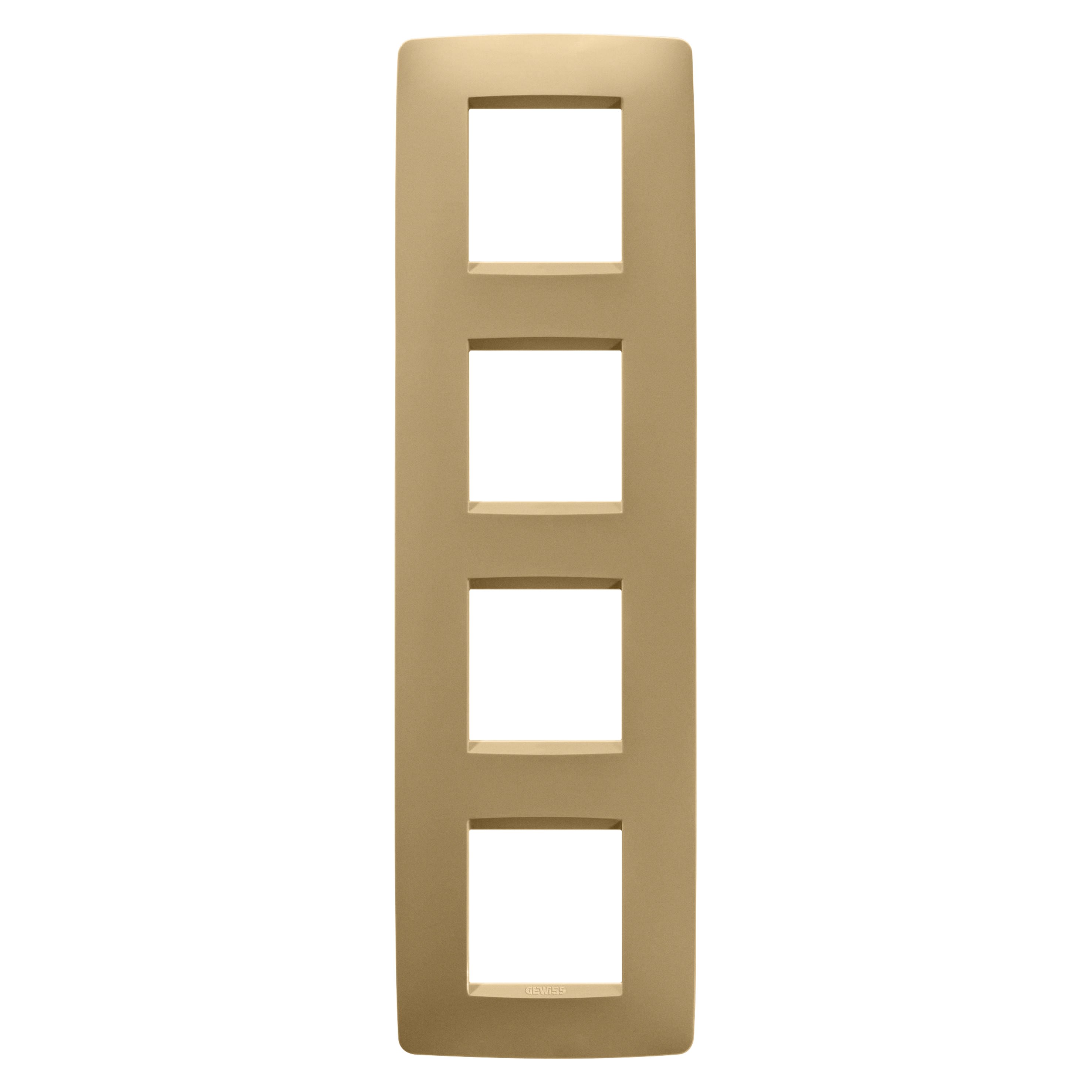 Gewiss - PLAQUE ONE 2+2+2+2P V OR