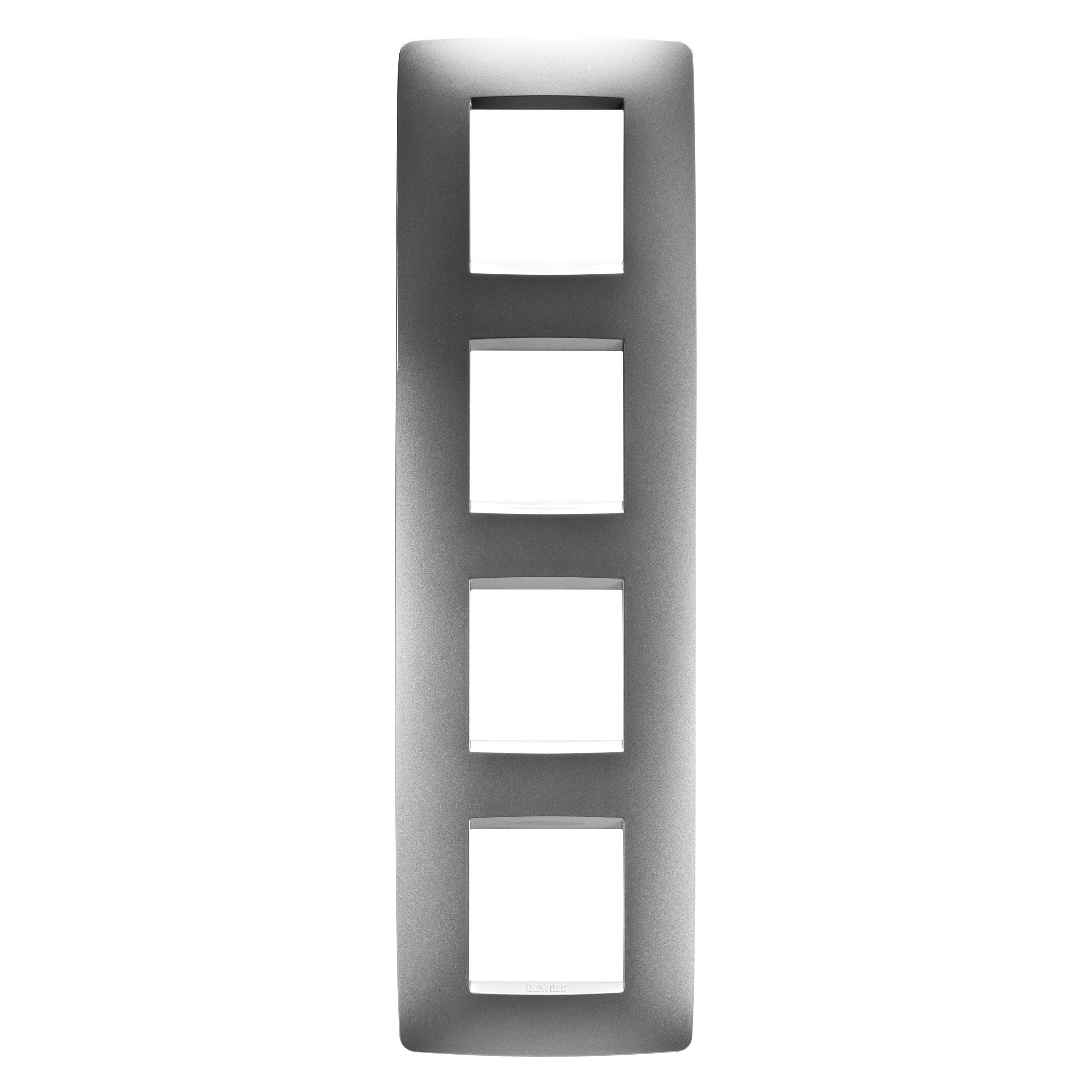 Gewiss - PLAQUE ONE INT. 2+2+2+2P V TITANE