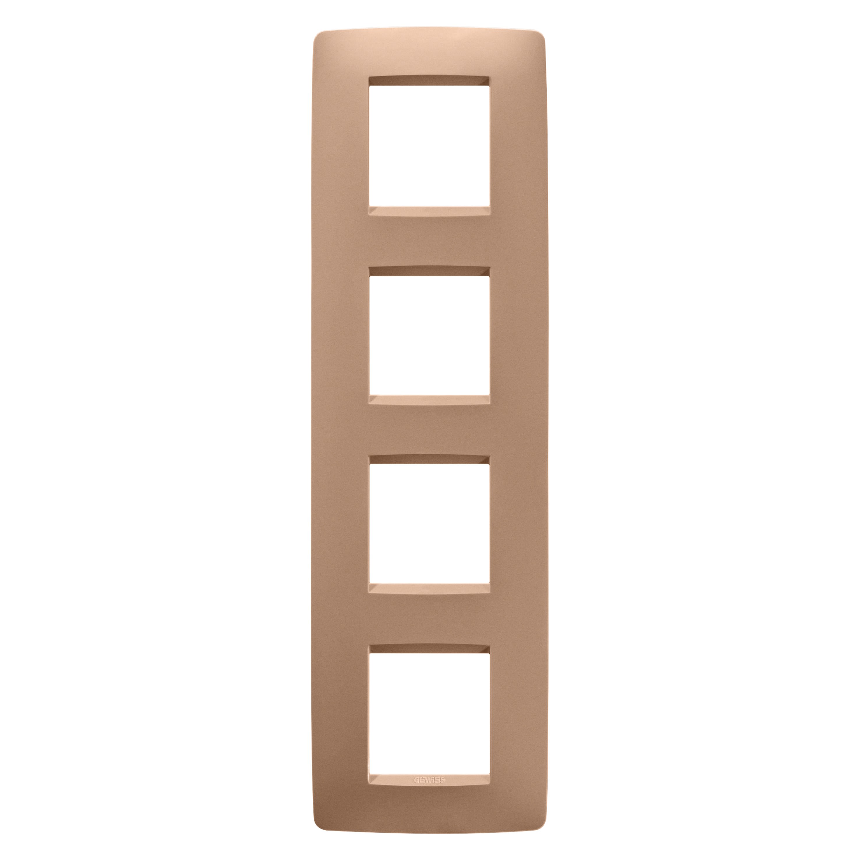 Gewiss - PLAQUE ONE 2+2+2+2P V CUIVRE DOUX