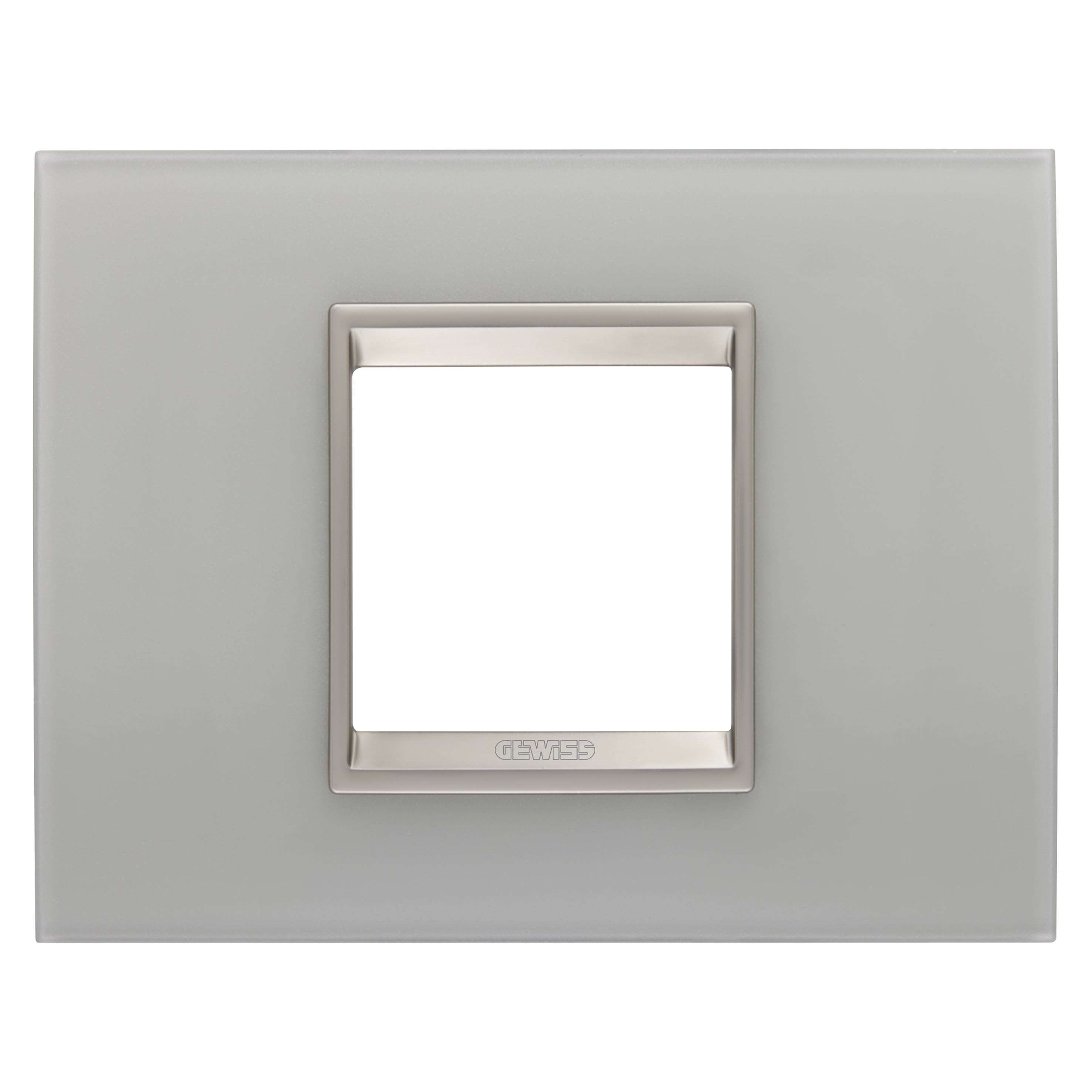 Gewiss - PLAQUE LUX RECT. 2P VERRE NATUREL