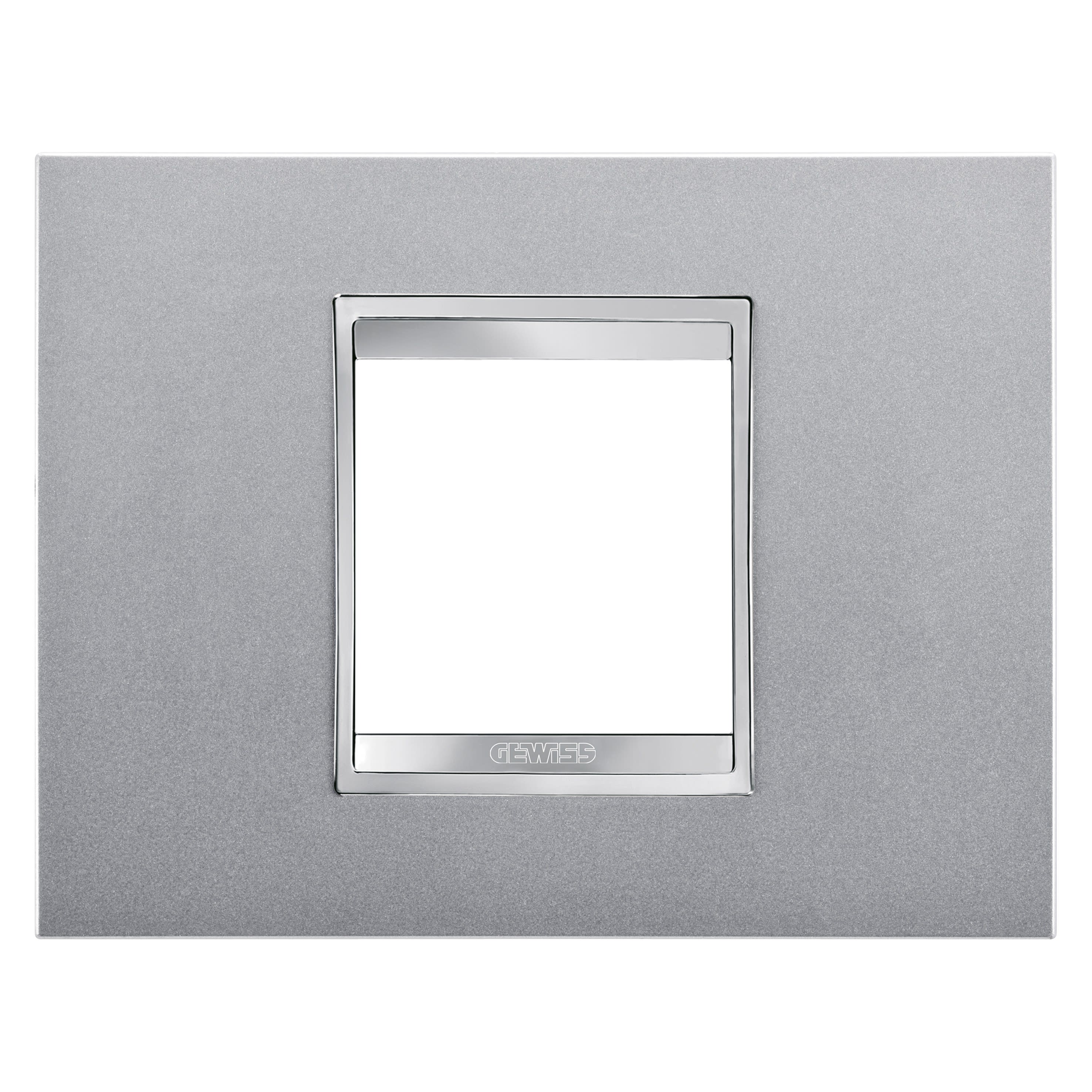 Gewiss - PLAQUE APPAREILLAGE LUX 2P TITANE - GW16202VT