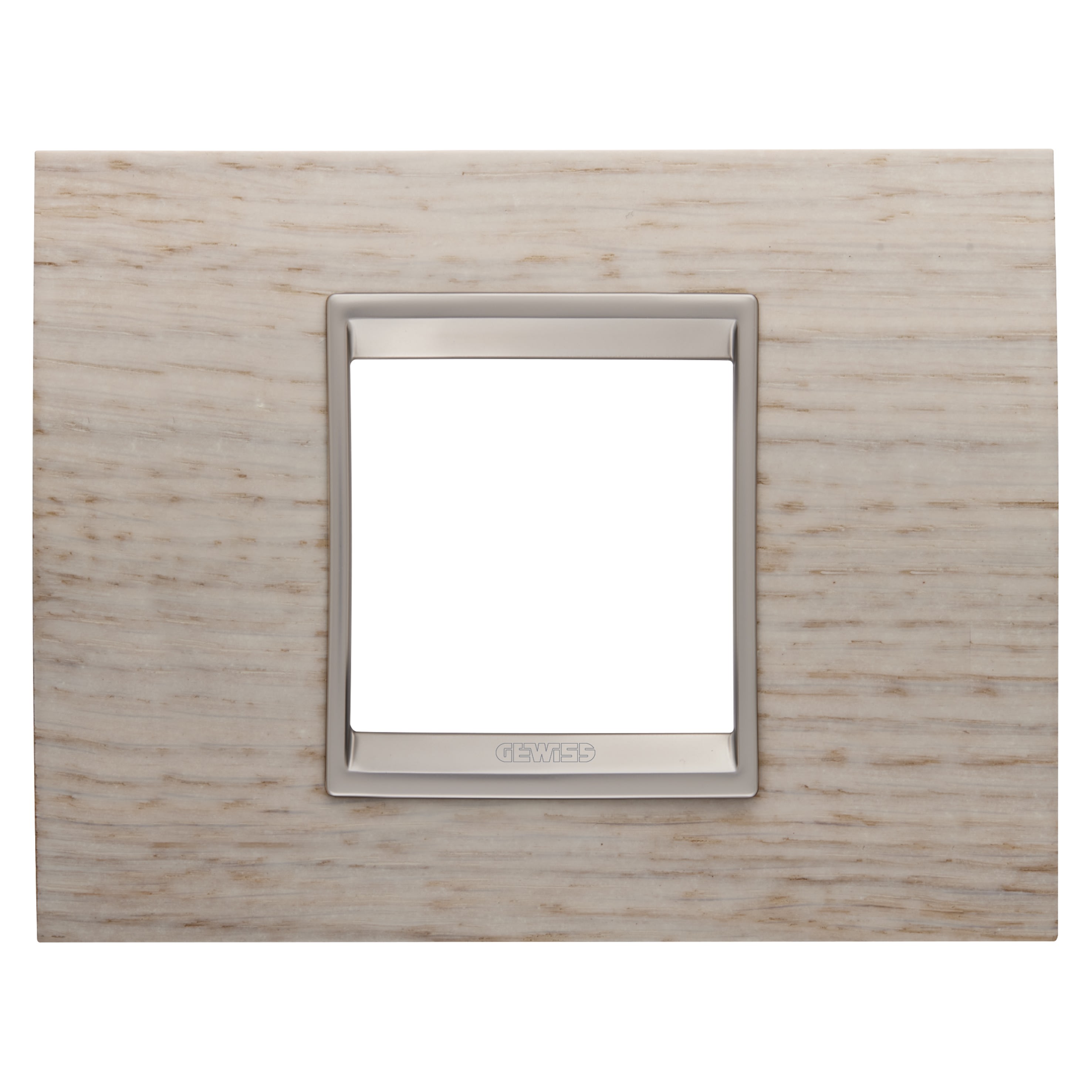Gewiss - PLAQUE LUX RECT. 2P BOIS CHÊNE CLAIR
