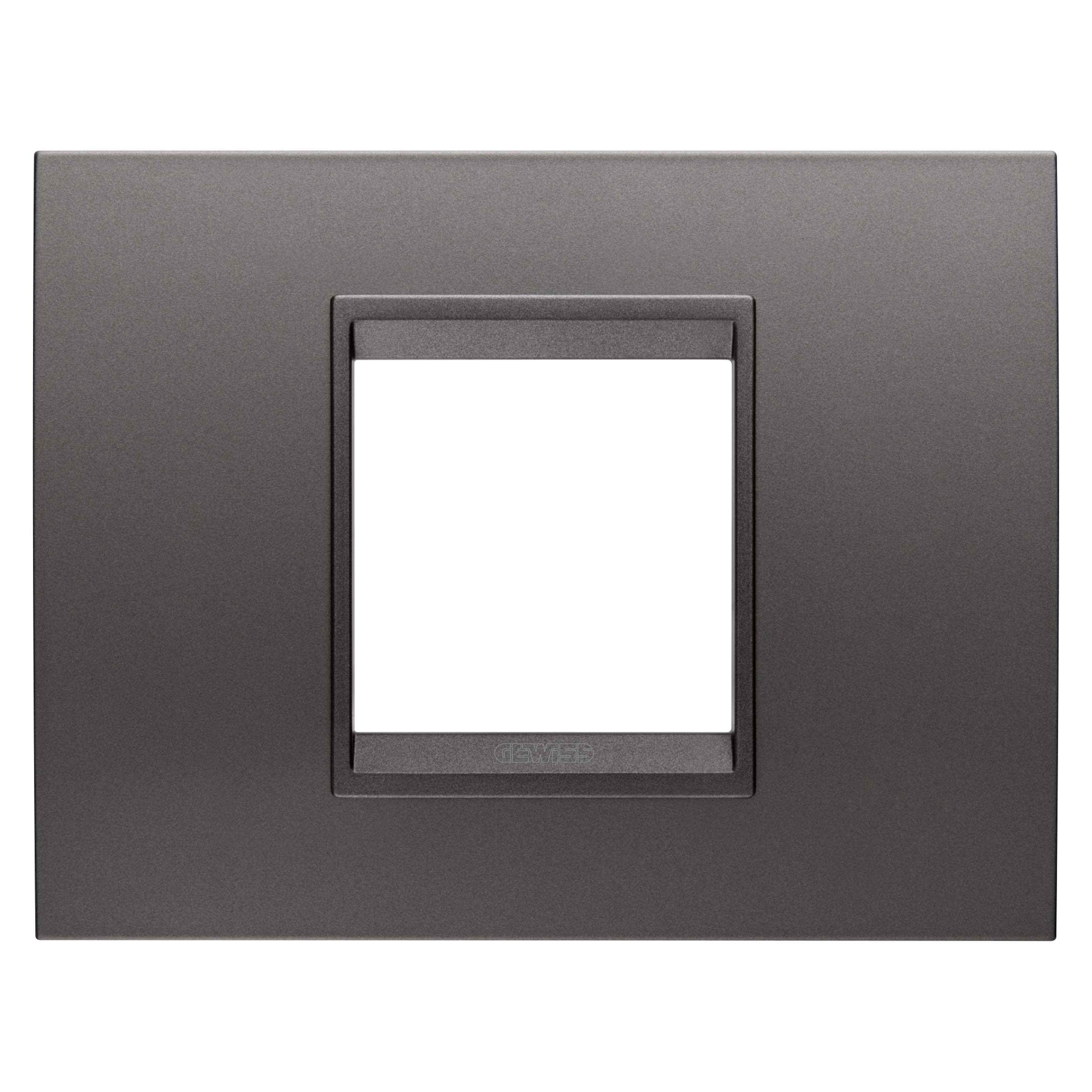 Gewiss - PLAQUE LUX RECTANGULAIRE 2P MÉTAL CANON