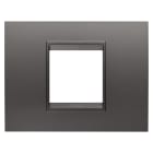 Gewiss - PLAQUE LUX RECTANGULAIRE 2P MÉTAL CANON