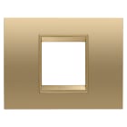 Gewiss - PLAQUE LUX RECTANGULAIRE 2P MÉTAL OR