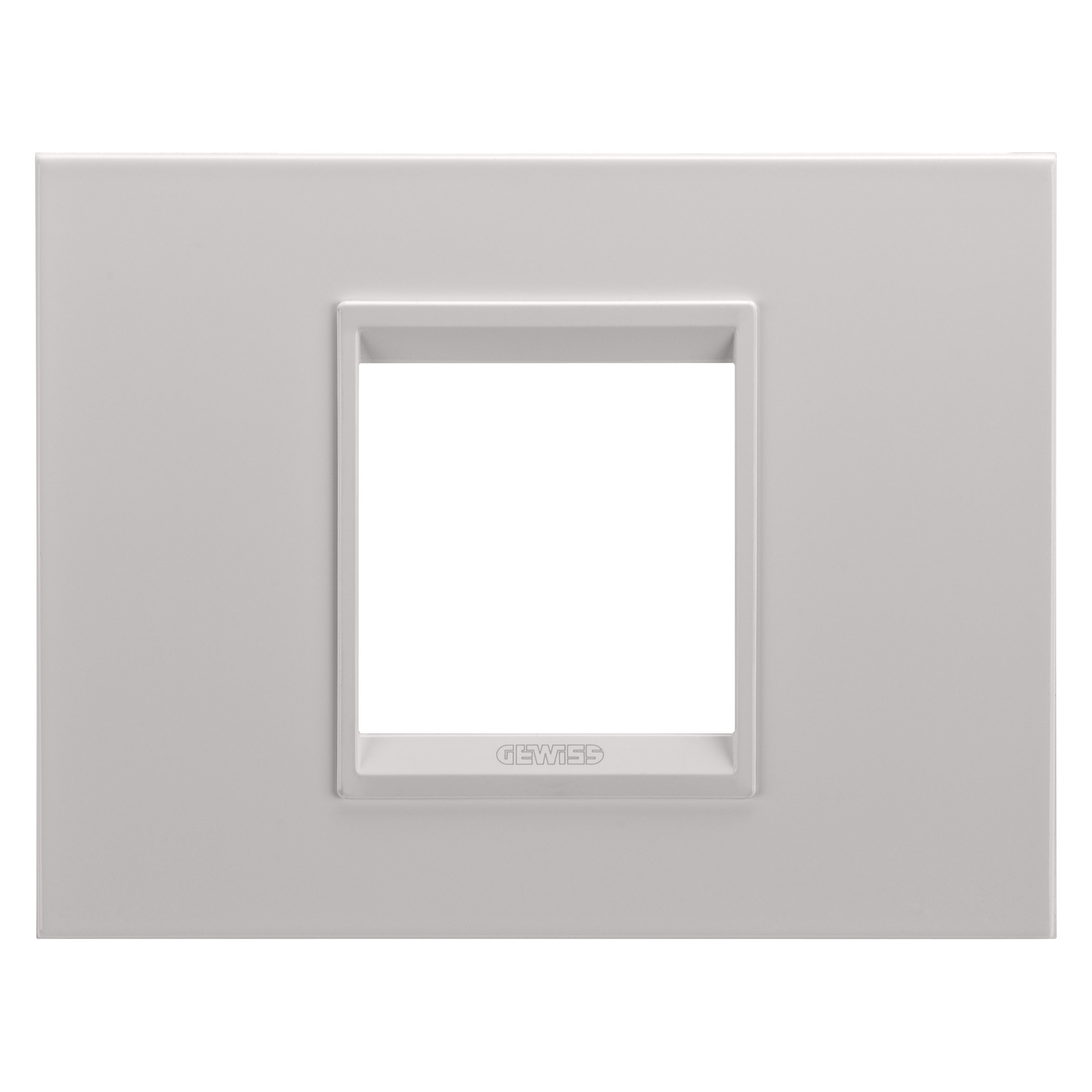 Gewiss - PLAQUE LUX 2P METAL NAT.BEIGE SAT.MONOCH