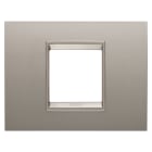 Gewiss - PLAQUE LUX RECT. 2P MÉTAL BRONZE PERLÉ