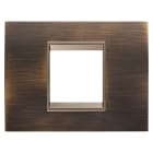 Gewiss - PLAQUE LUX RECT. 2P MÉTAL LAITON ANTIQUE