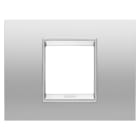 Gewiss - PLAQUE LUX RECT. 2P MÉTAL GRIS
