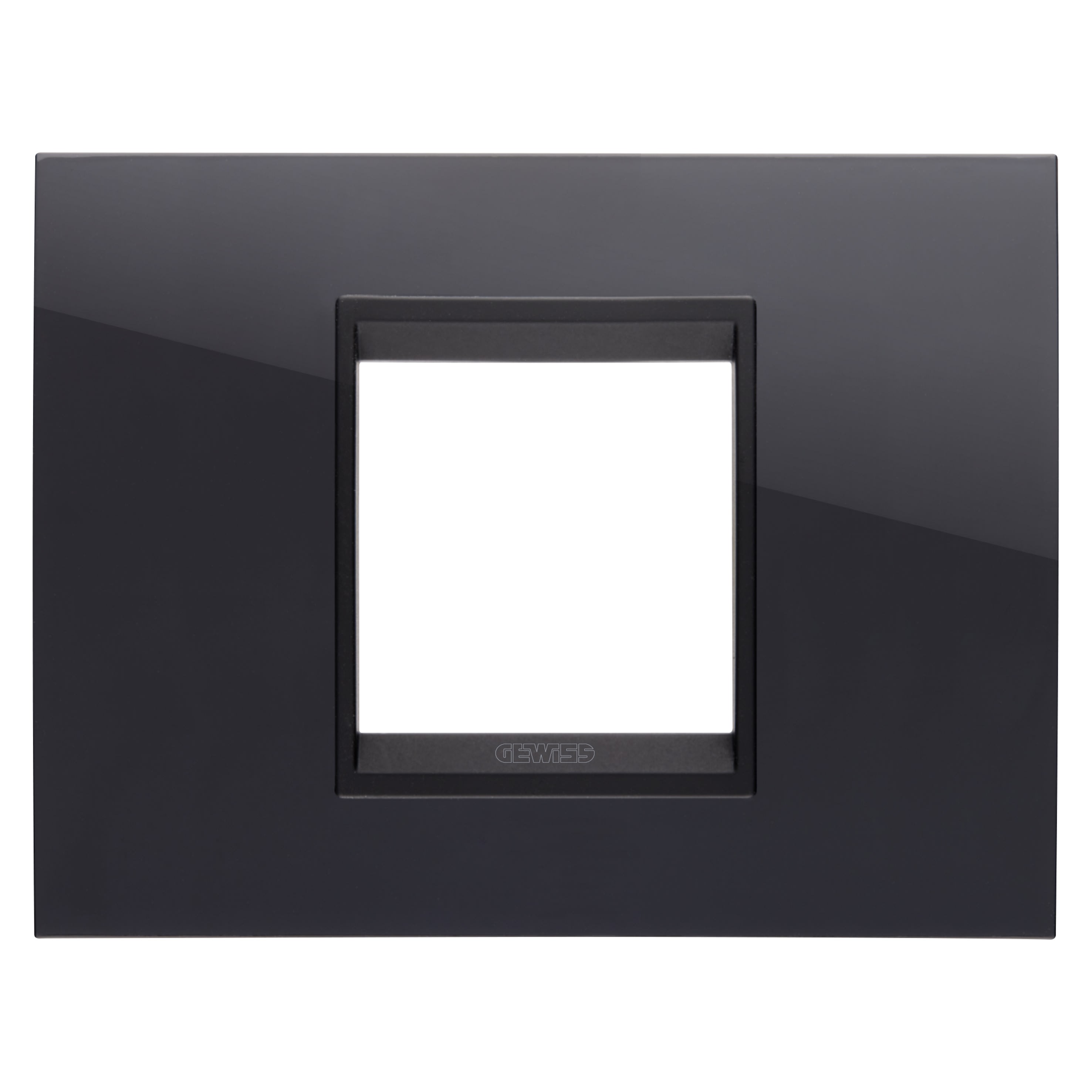 Gewiss - PLAQUE LUX RECT. 2P NOIR TONER LAVY