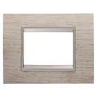Gewiss - PLAQUE LUX RECT. 3P BOIS CHÊNE CLAIR