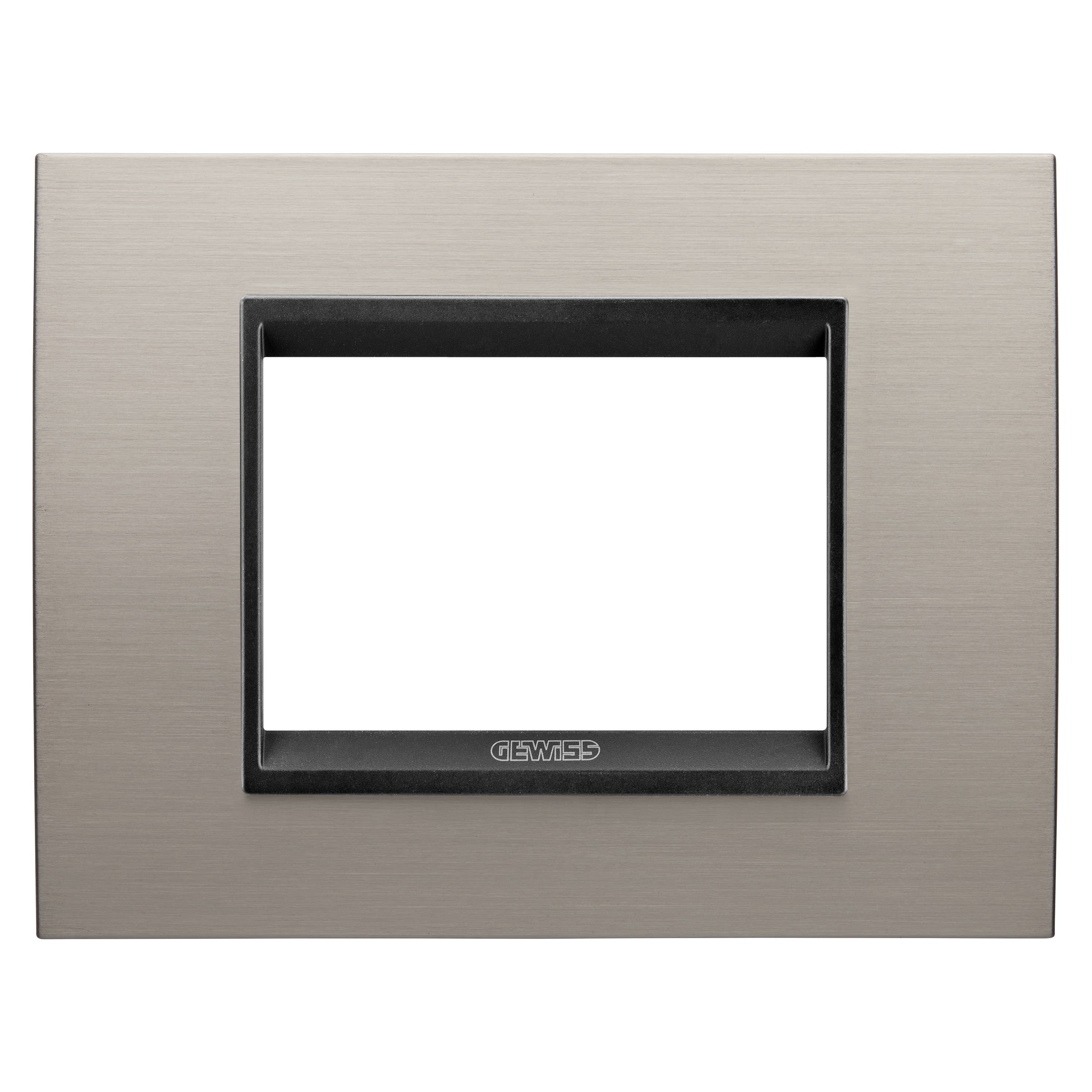 Gewiss - PLACCA LUX 3P METAL. ALLUM. SPAZZ. LAVY