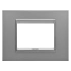 Gewiss - PLAQUE LUX 3P METAL ALU.SATI.MONOCHROM