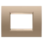 Gewiss - PLAQUE LUX RECT. 3P MÉTAL CUIVRE DOUX