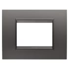 Gewiss - PLAQUE LUX RECTANGULAIRE 3P MÉTAL CANON