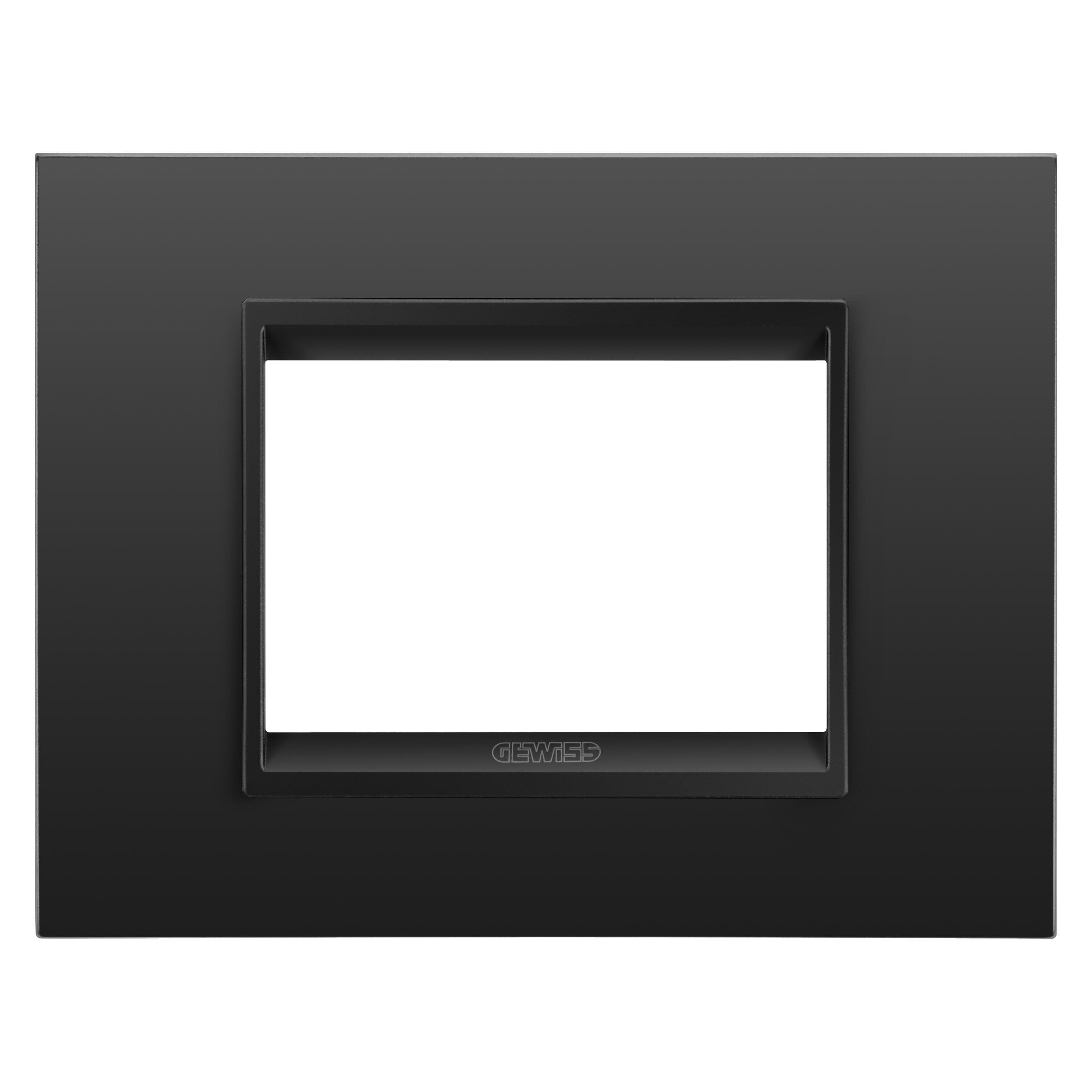 Gewiss - PLAQUE LUX 3P METAL NO SATIN MONOCH