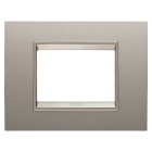 Gewiss - PLAQUE LUX RECT. 3P MÉTAL BRONZE PERLÉ