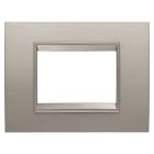Gewiss - PLAQUE APPAREILLAGE LUX RECT. 3P MÉTAL ALU - GW16203XS