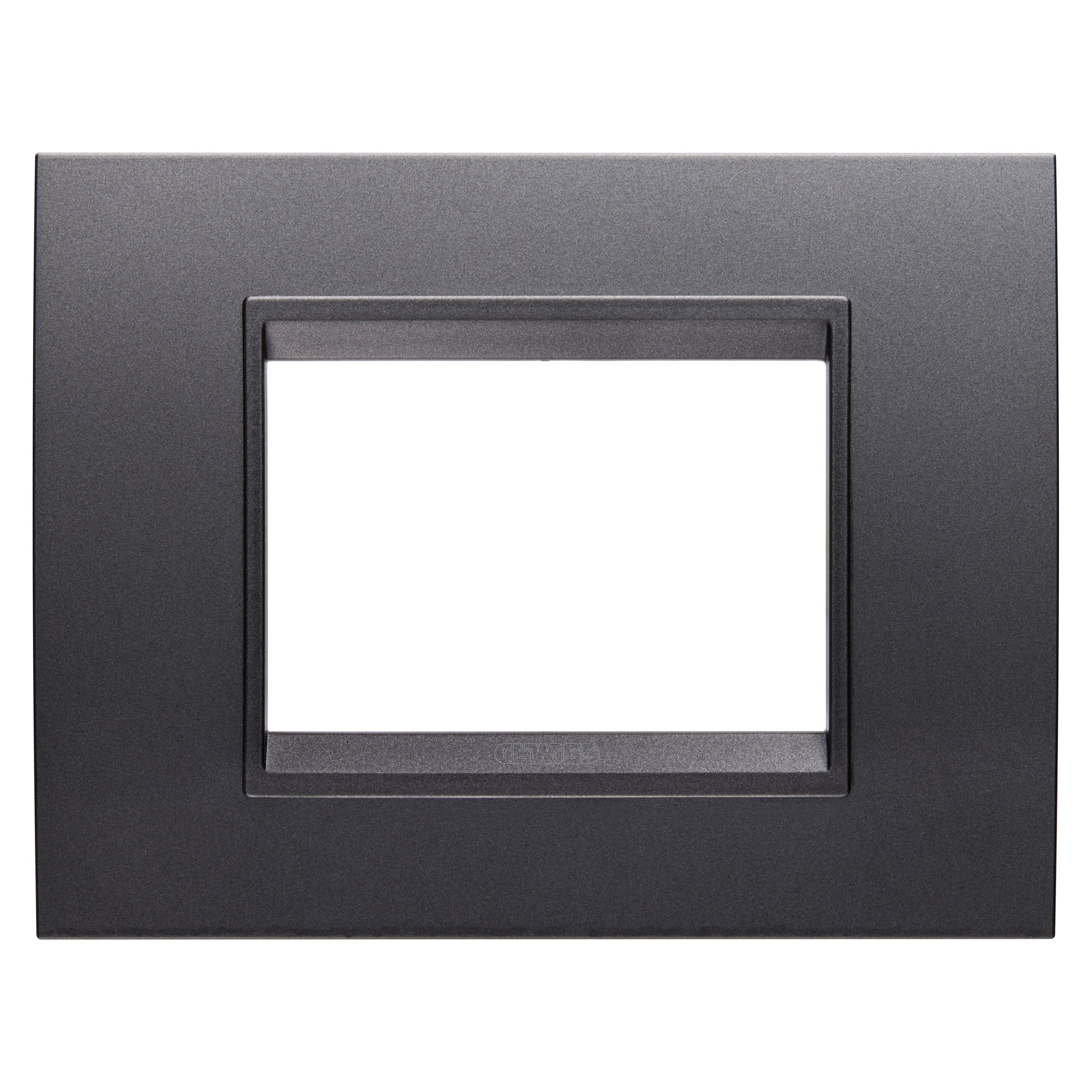 Gewiss - PLAQUE LUX RECT. 3P ARDOISE ABSOLUE