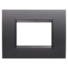 Gewiss - PLAQUE LUX RECT. 3P ARDOISE ABSOLUE