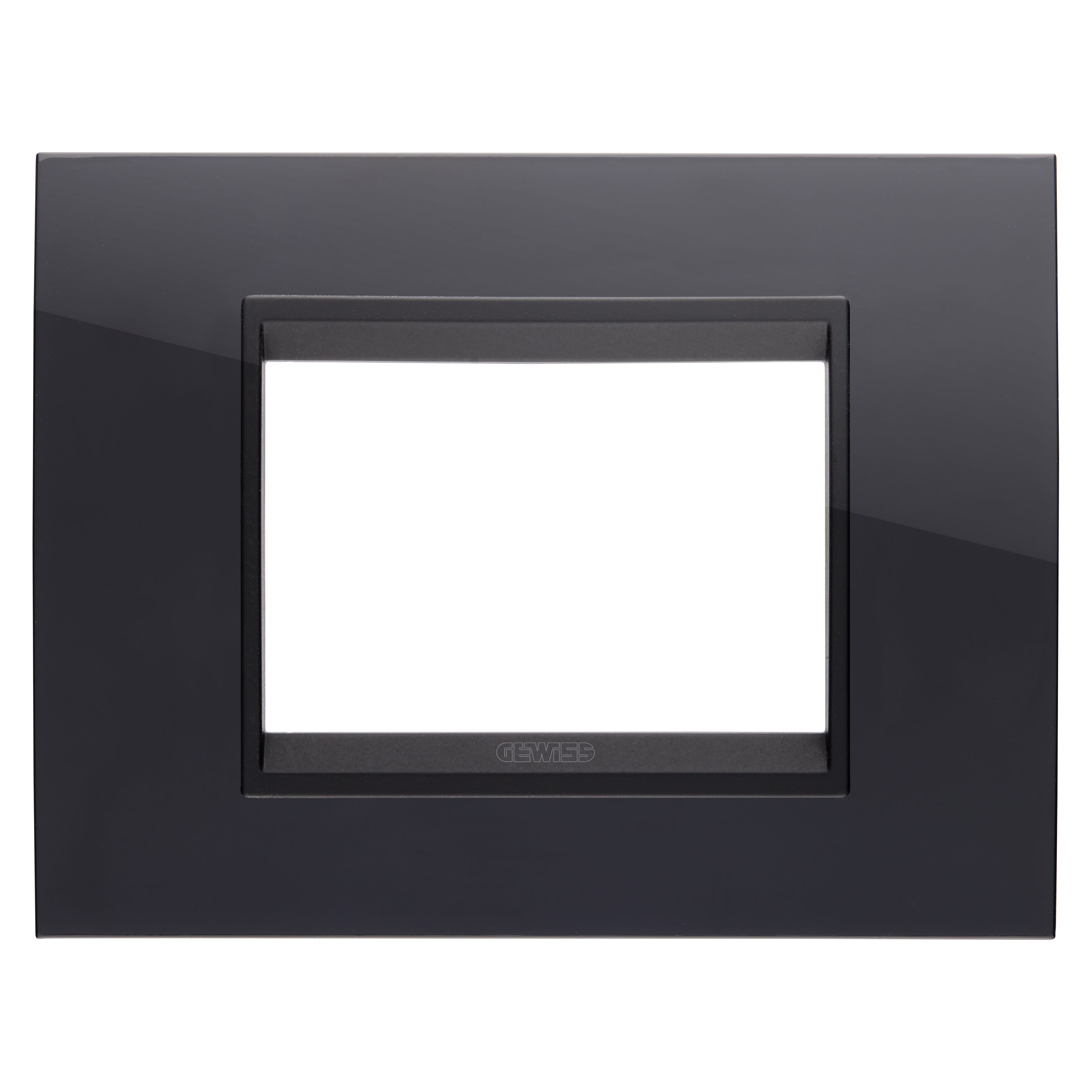 Gewiss - PLAQUE LUX RECT. 3P NOIR TONER LAVY