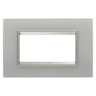Gewiss - PLAQUE LUX RECT. 4P VERRE NATUREL