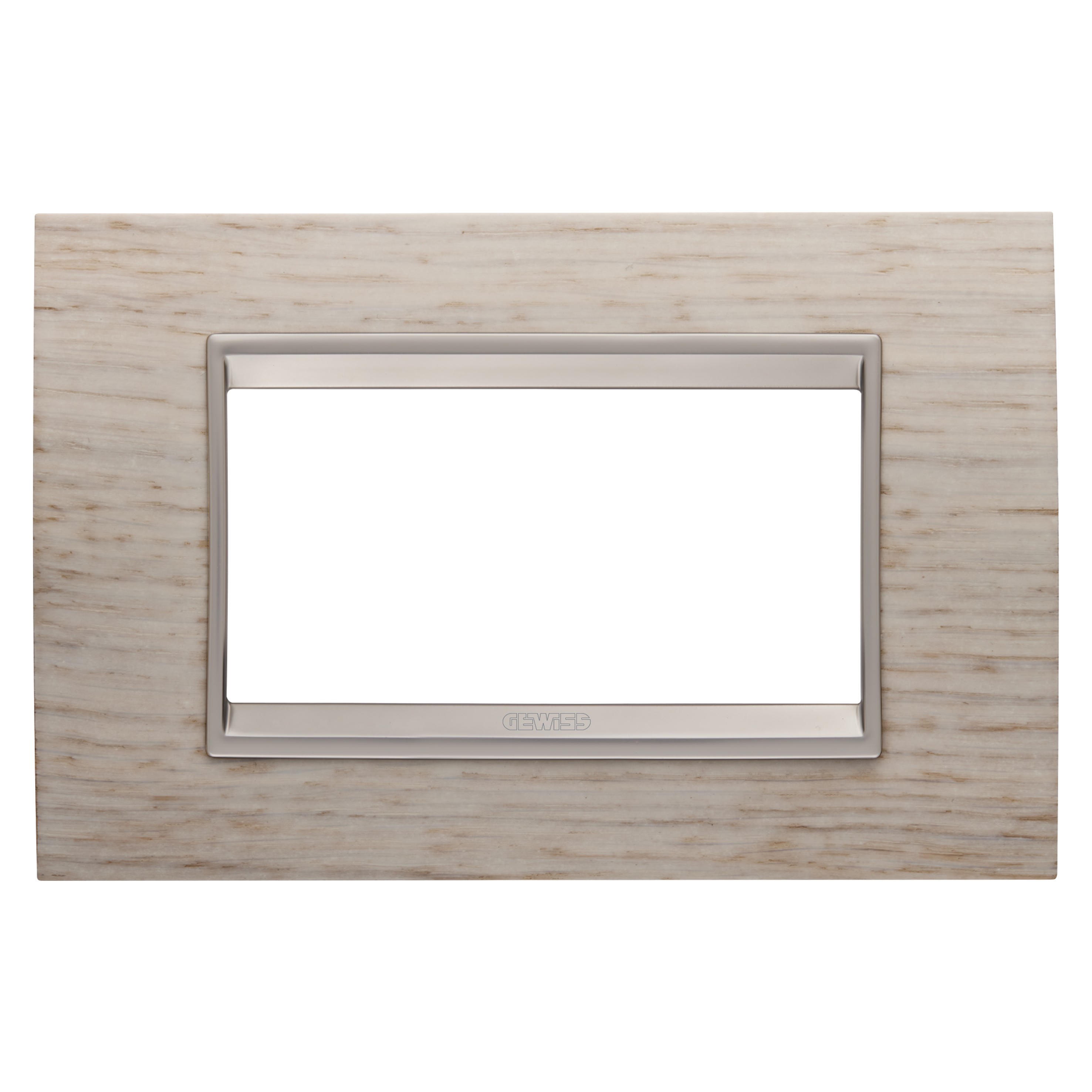 Gewiss - PLAQUE LUX RECT. 4P BOIS CHÊNE CLAIR