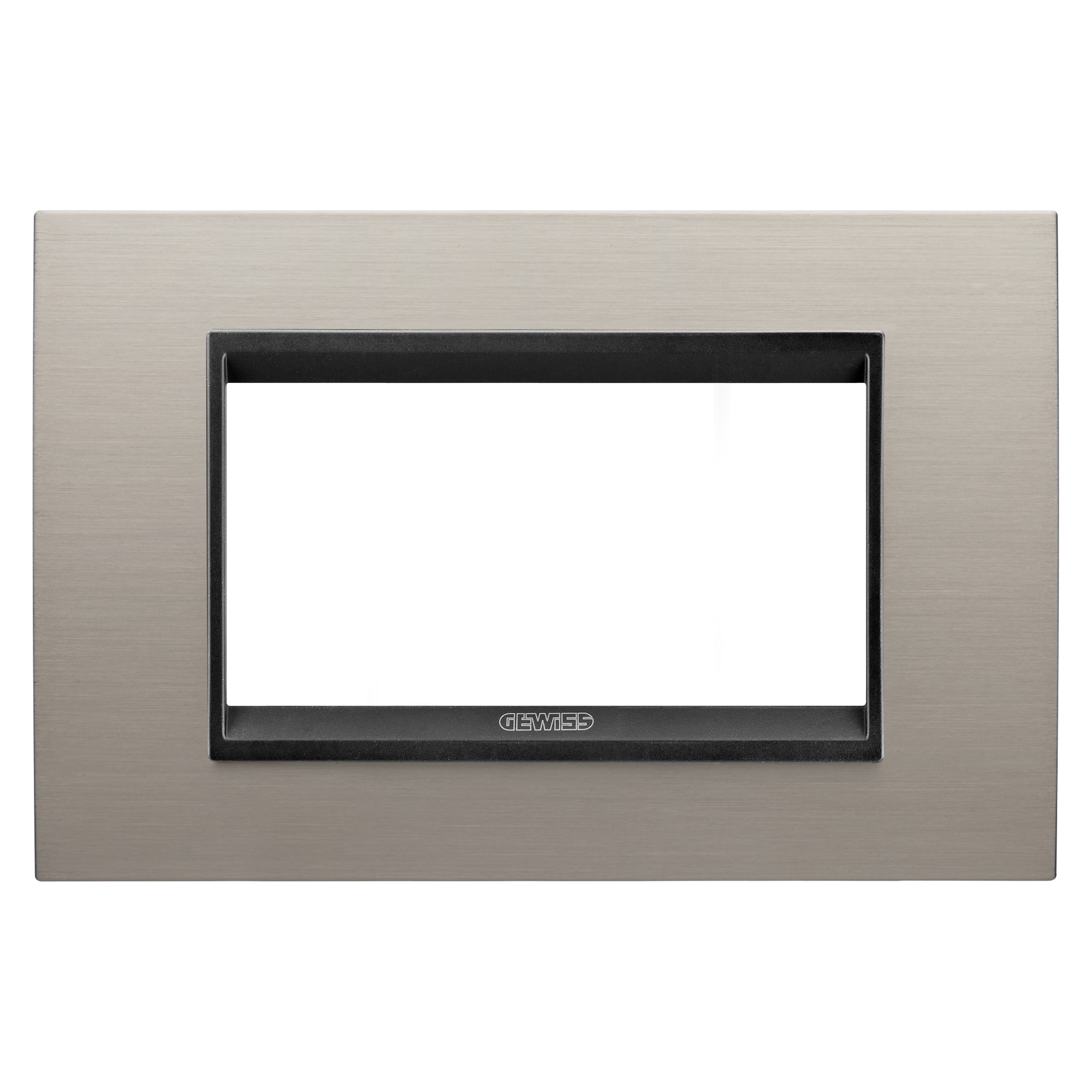 Gewiss - PLACCA LUX 4P METAL. ALLUM. SPAZZ. LAVY