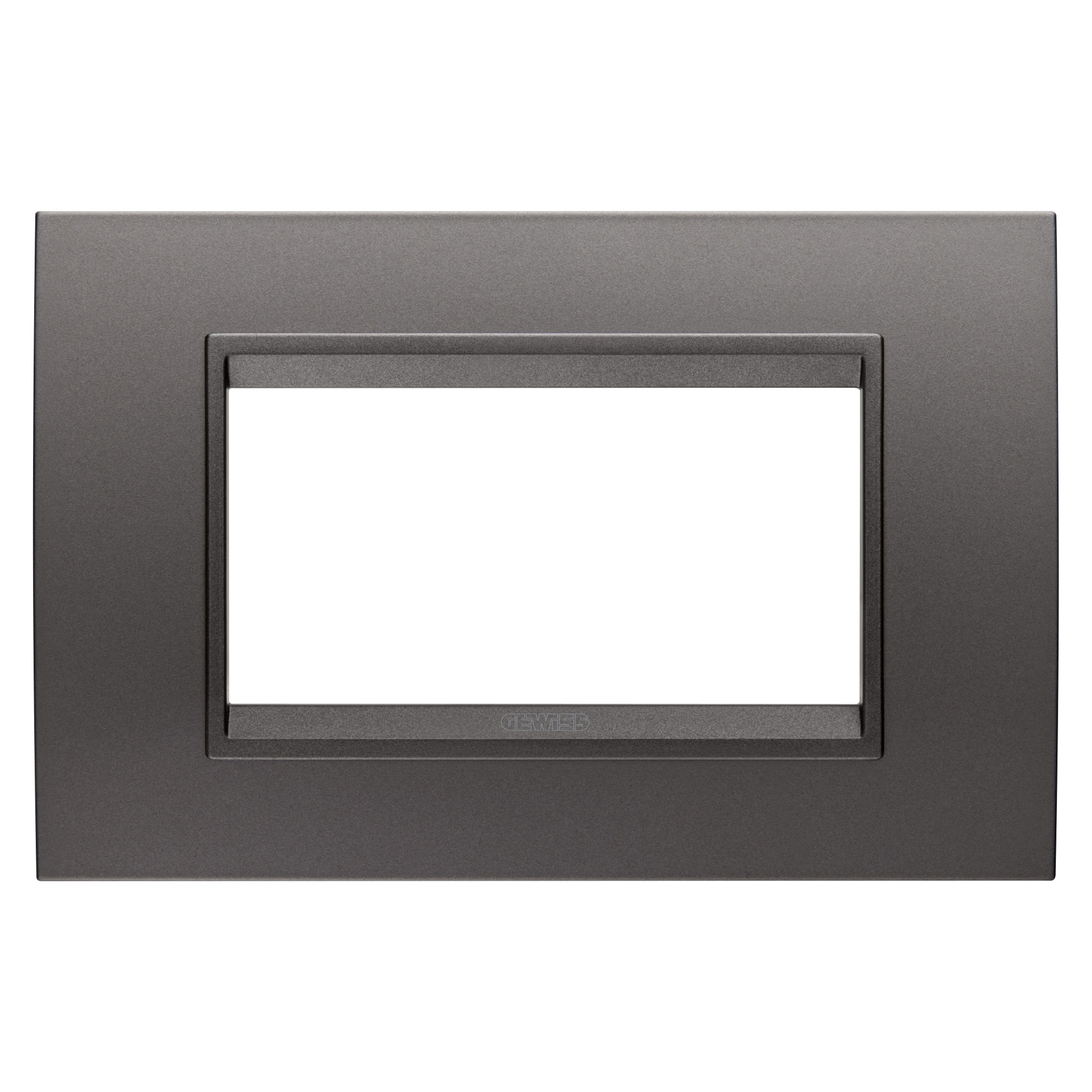 Gewiss - PLAQUE LUX RECTANGULAIRE MÉTAL 4P CANON