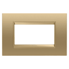 Gewiss - PLAQUE LUX RECTANGULAIRE MÉTAL 4P OR