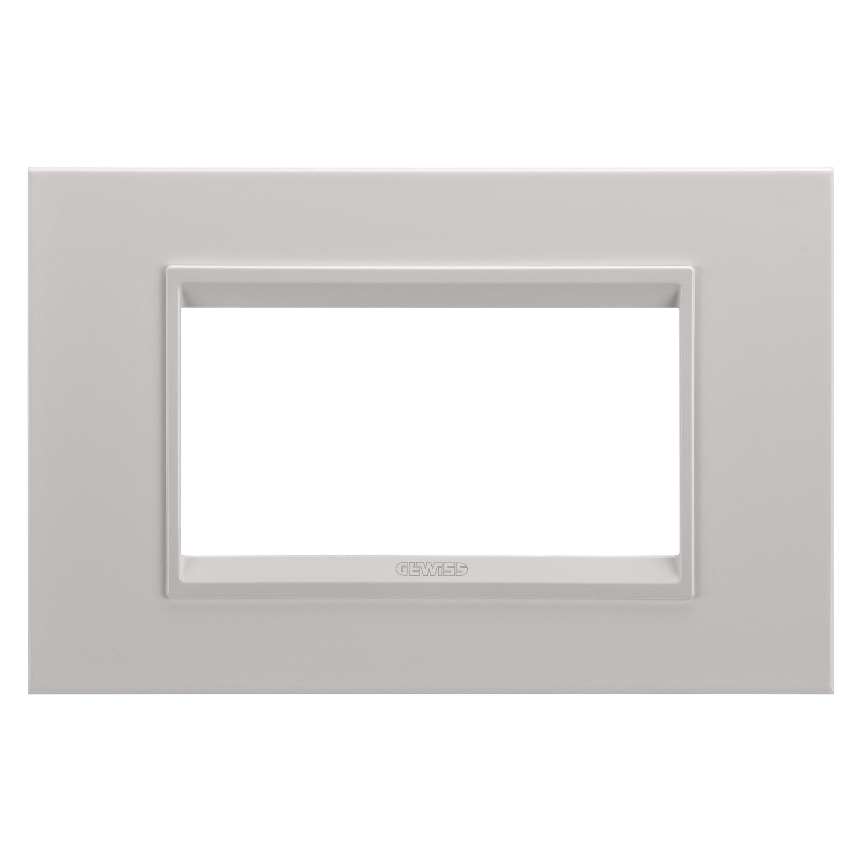 Gewiss - PLAQUE LUX 4P METAL NAT.BEIGE SAT.MONOCH