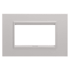 Gewiss - PLAQUE LUX 4P METAL NAT.BEIGE SAT.MONOCH