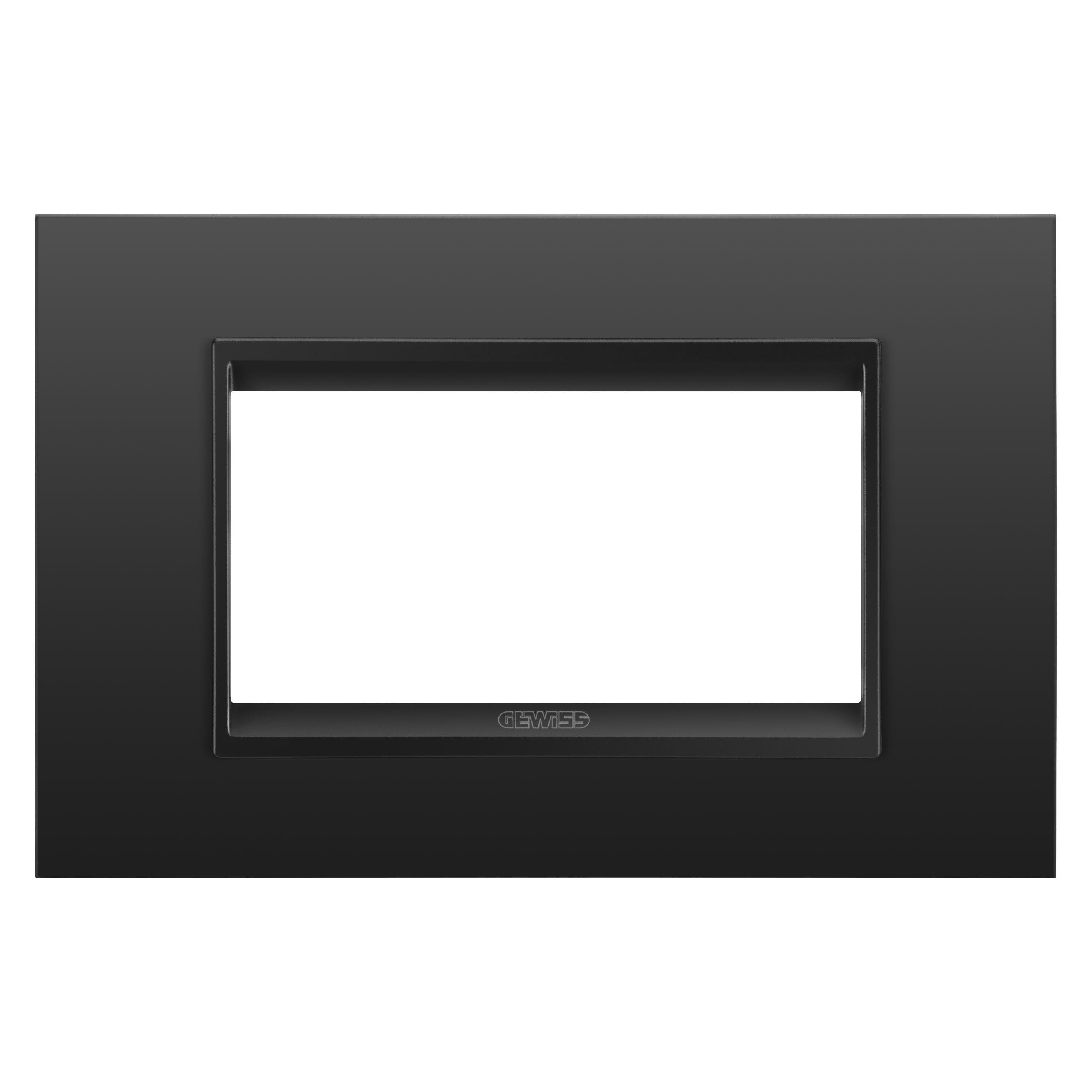 Gewiss - PLAQUE LUX 4P METAL NO SATIN MONOCH