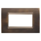 Gewiss - PLAQUE LUX RECT. MÉTAL 4P LAITON ANTIQUE