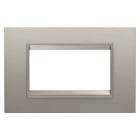 Gewiss - PLAQUE LUX RECT. MÉTAL 4P ALU