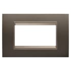 Gewiss - PLAQUE LUX RECT. MÉTAL 4P MARRON