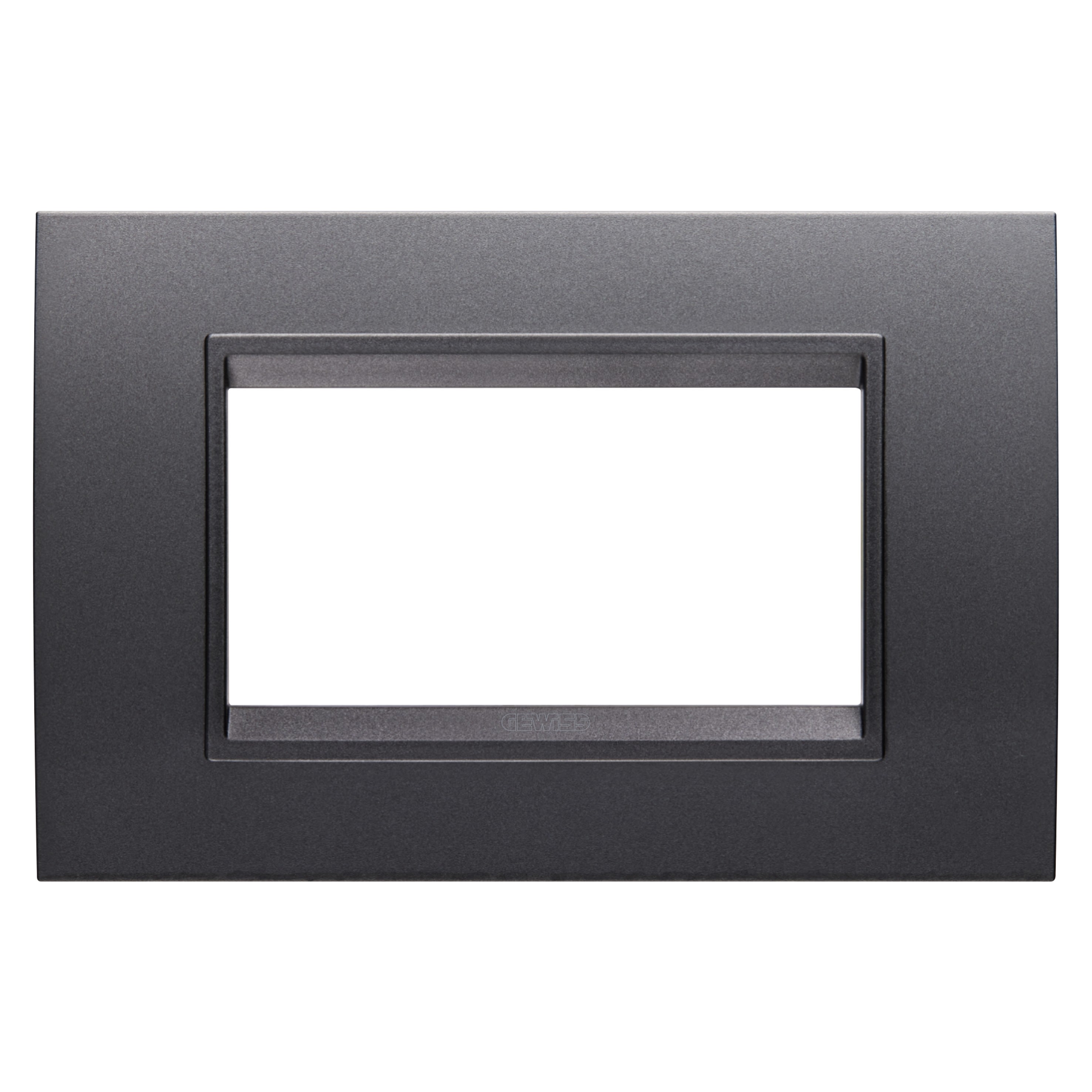 Gewiss - PLAQUE LUX RECT. 4P ARDOISE ABSOLUE