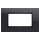 Gewiss - PLAQUE LUX RECT. 4P NOIR TONER LAVY