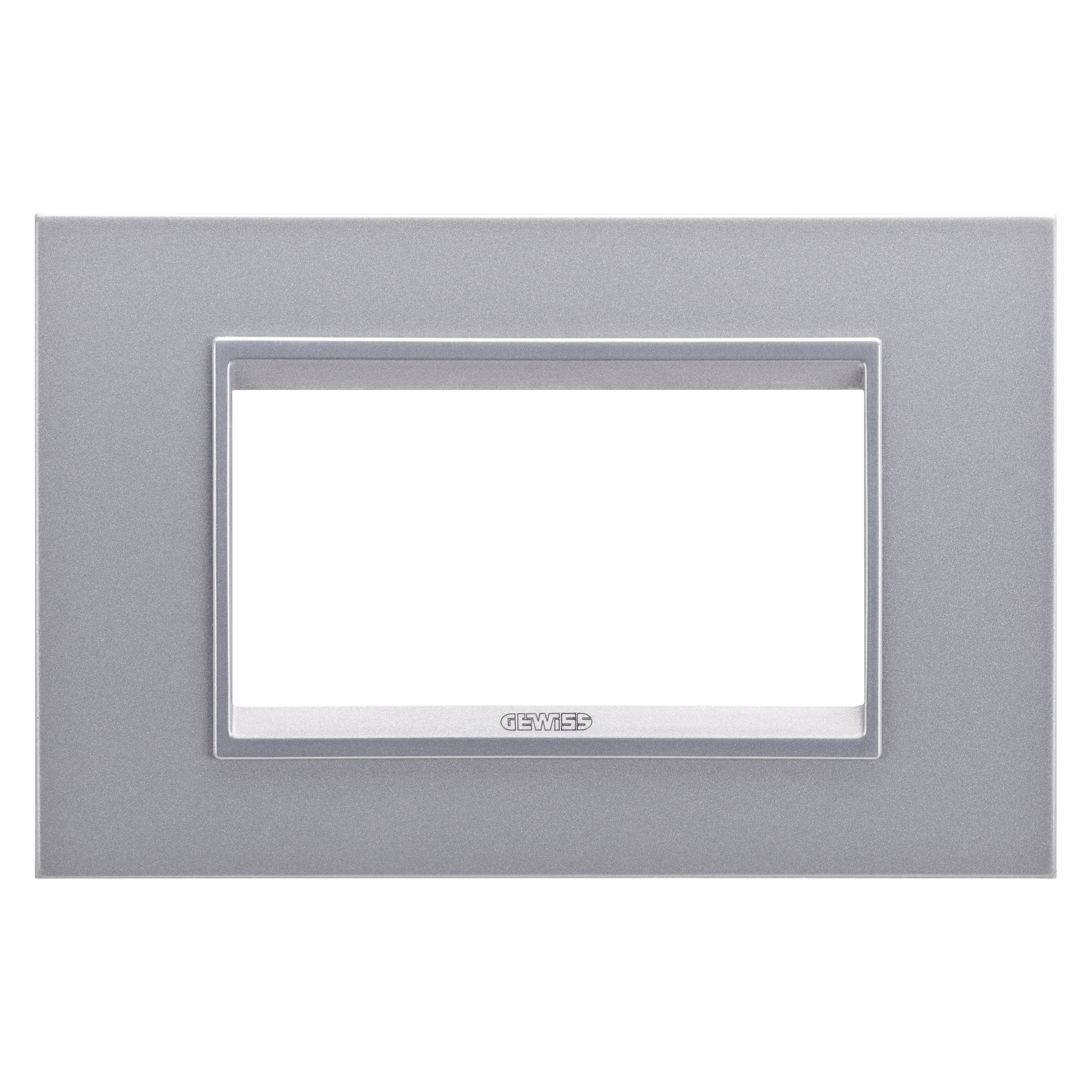 Gewiss - PLAQUE LUX 4P TITANE MONOCHROME