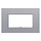 Gewiss - PLAQUE LUX 4P TITANE MONOCHROME