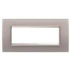 Gewiss - PLAQUE LUX RECT. 6P VERRE GRIS PERLÉ