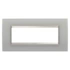 Gewiss - PLAQUE LUX RECT. 6P VERRE NATUREL