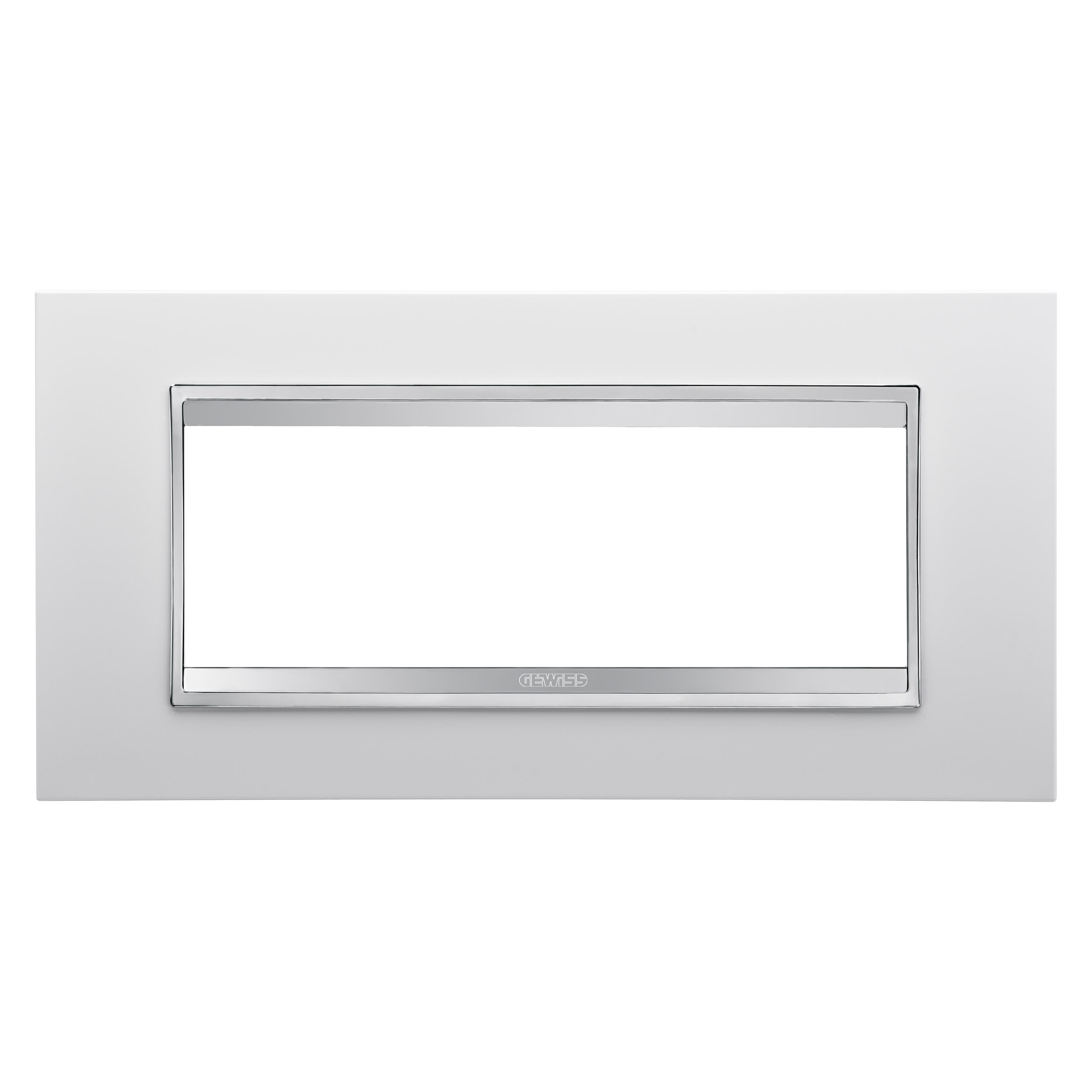Gewiss - PLAQUE APPAREILLAGE LUX 6P BL CRÈME - GW16206TB