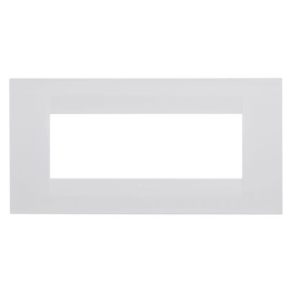 Gewiss - PLAQUE LUX 6P METAL ALU.SATI.MONOCHROM